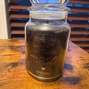 Yankee Candle To Have and To Hold Black Jar Candle - New and Unused
